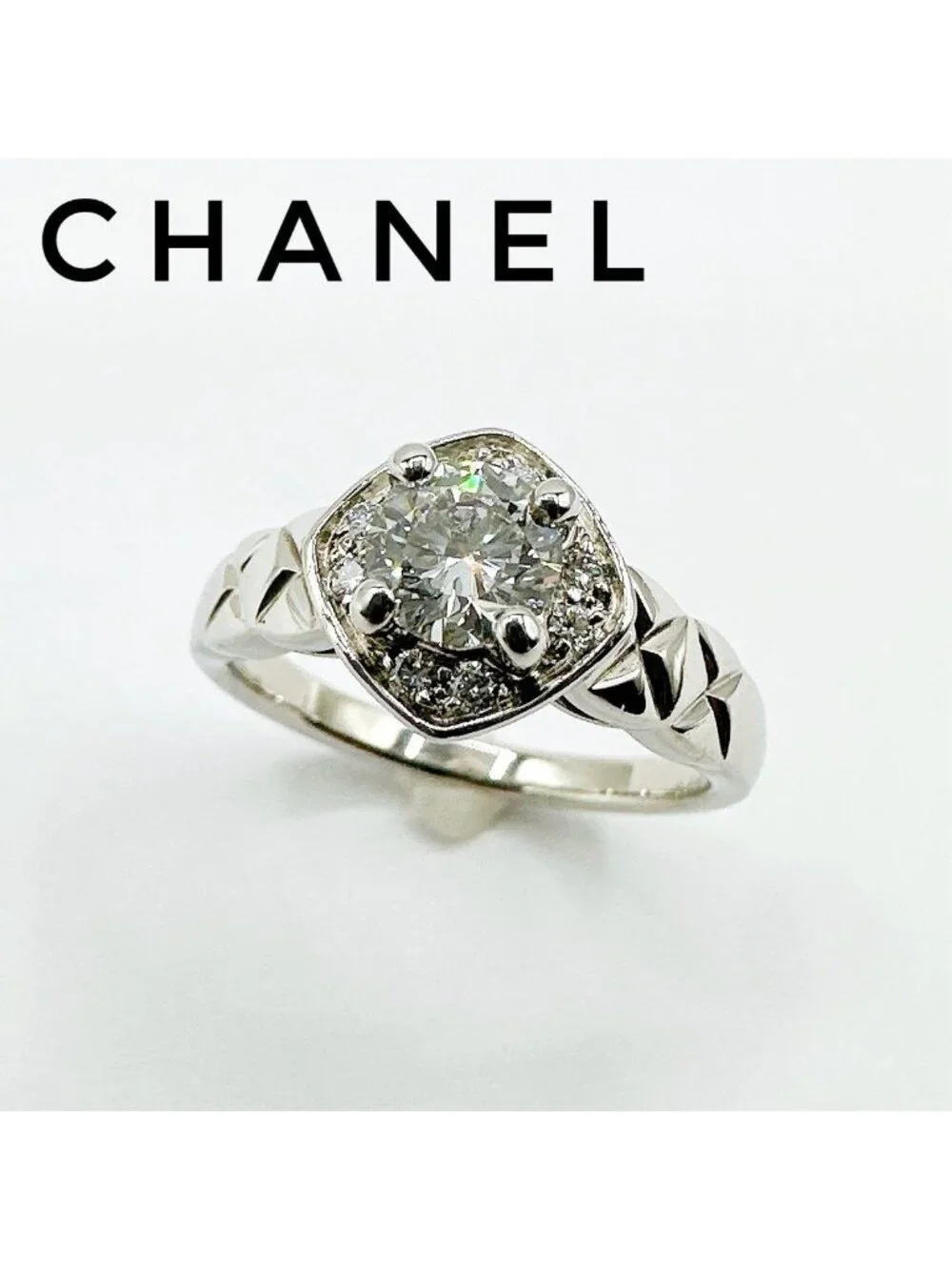 Chanel Coco Crush Diamond Platinum Gia With Ring